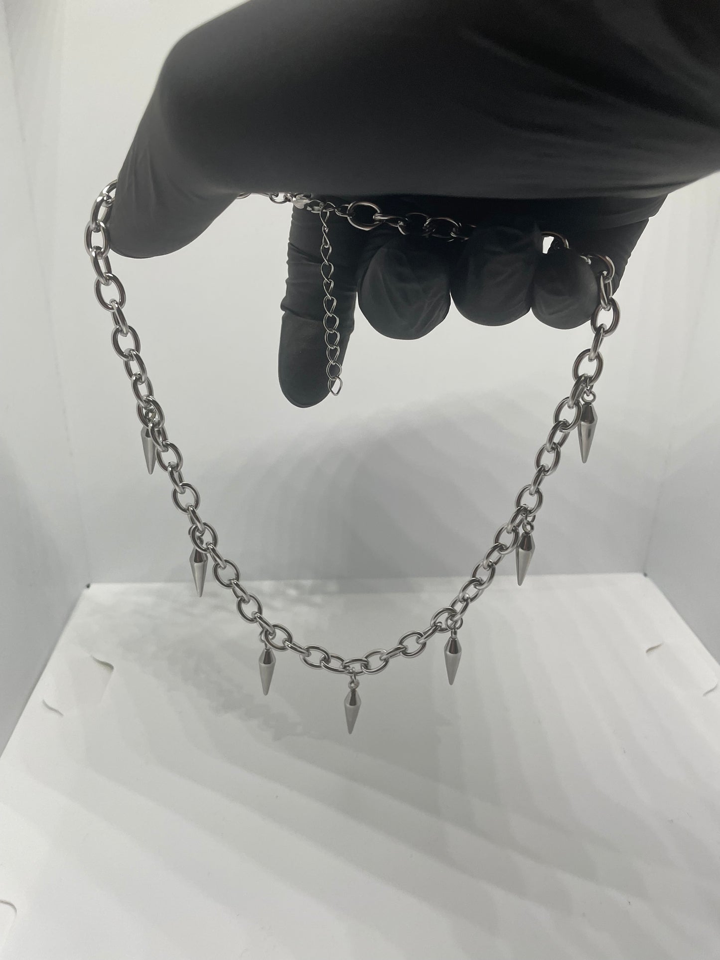 Steel Venom – Edelstahl-Halskette mit Spikes