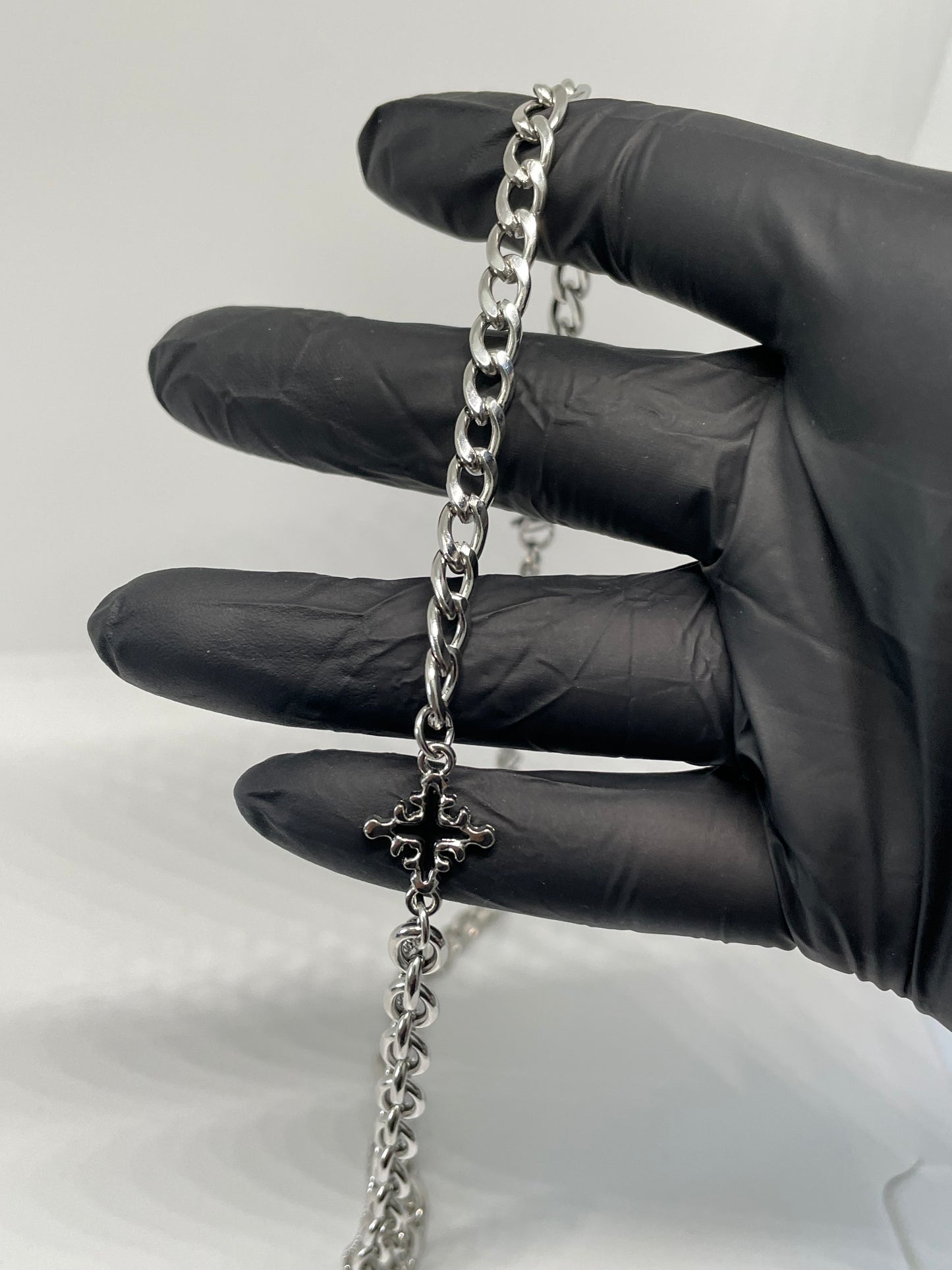 Steel Cross – Edelstahl-Halskette mit Kreuz Anhängern