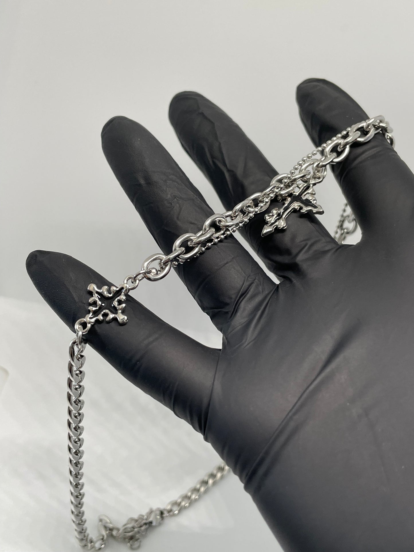 Steel Cross – Edelstahl-Halskette mit Kreuz Anhängern