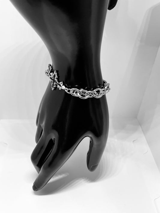 Steel Cross Bracelet – Edelstahl-Armband mit Kreuz Anhängern