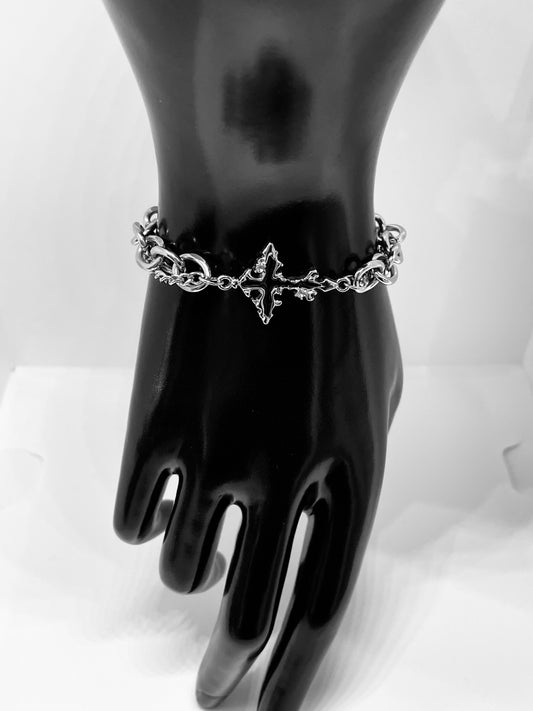 Steel Cross Bracelet – Edelstahl-Armband mit Kreuz Anhängern